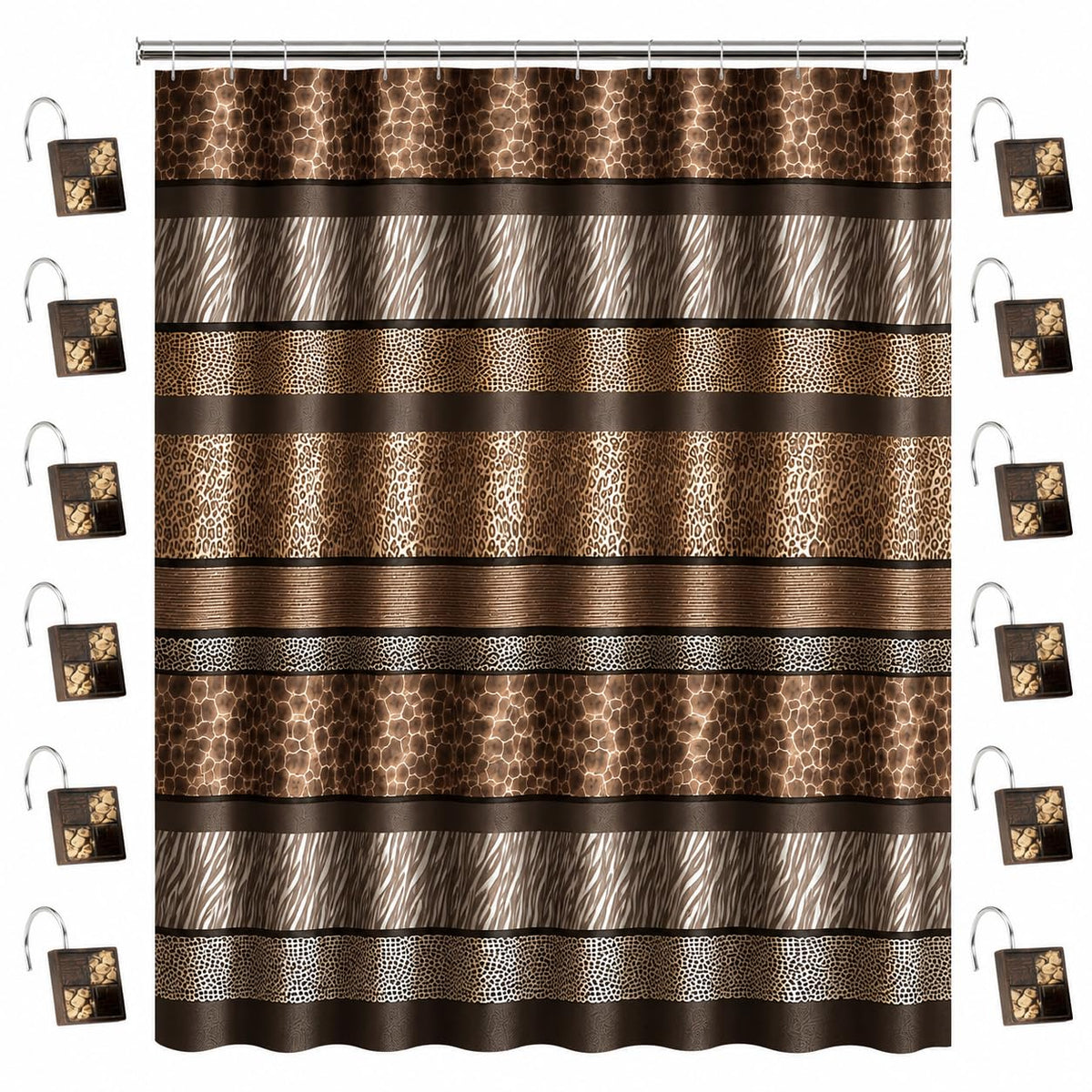 Zahari Home Spindle Modern Bathroom Towel Set - 3 Piece Bath, Hand, and Wash Towels - Classic Luxury Contemporary Decor - Beautiful Gold Unique Design Bath Ensemble