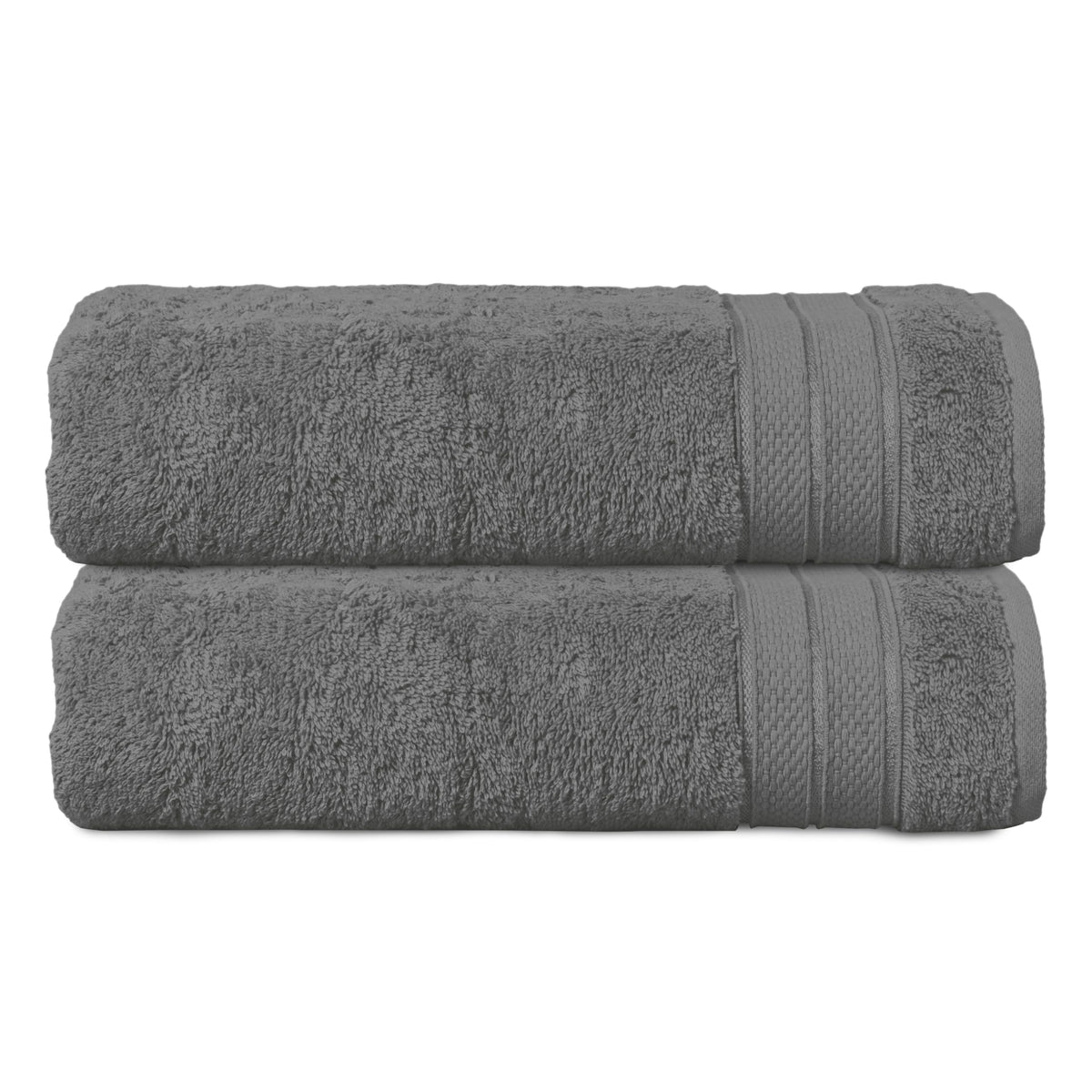 Elegant Comfort Luxury 6-Piece Towel Set, Premium Soft 100% Turkish Cotton, Three Line Popcorn Design 2 Bath Towels, 2 Hand Towels and 2 Washcloths Towel Set-Quick-Drying and Absorbent, Vibrant Orange
