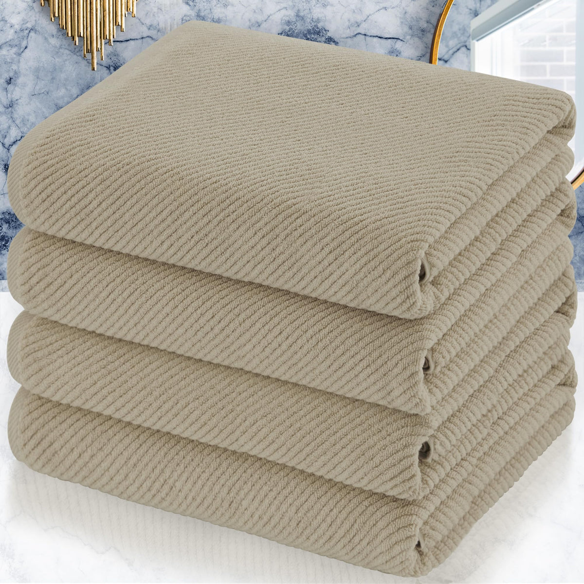 VOOVA & MOVAS Hand Towels for Barthroom, 18x28 in, Soft, Deep Turquoise