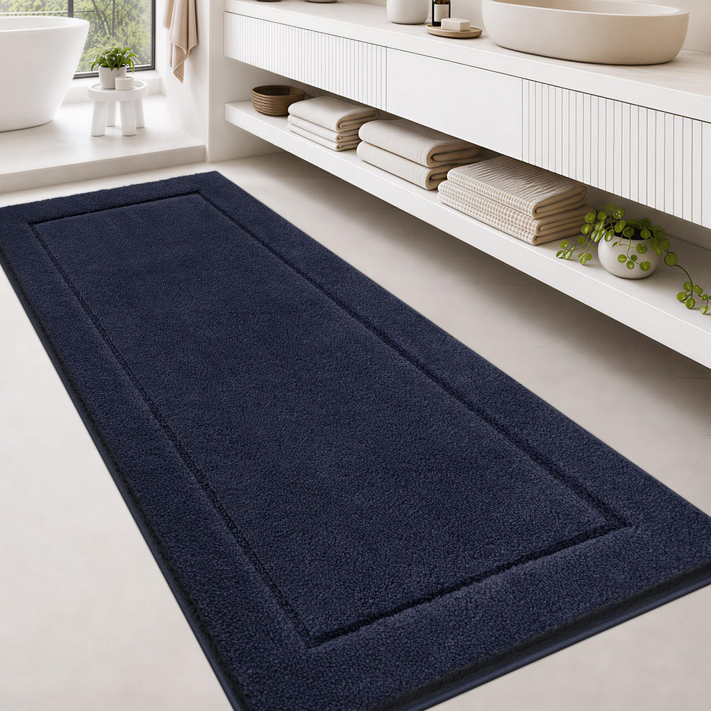 anllugs Bathroom Rugs, Non-Slip Bath Runner Rugs, 30" x 84", Beige