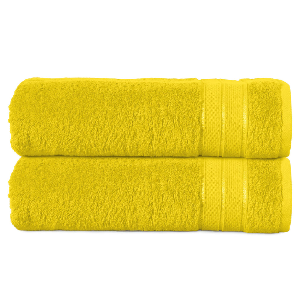 Elegant Comfort Luxury 6-Piece Towel Set, Premium Soft 100% Turkish Cotton, Three Line Popcorn Design 2 Bath Towels, 2 Hand Towels and 2 Washcloths Towel Set-Quick-Drying and Absorbent, Vibrant Orange