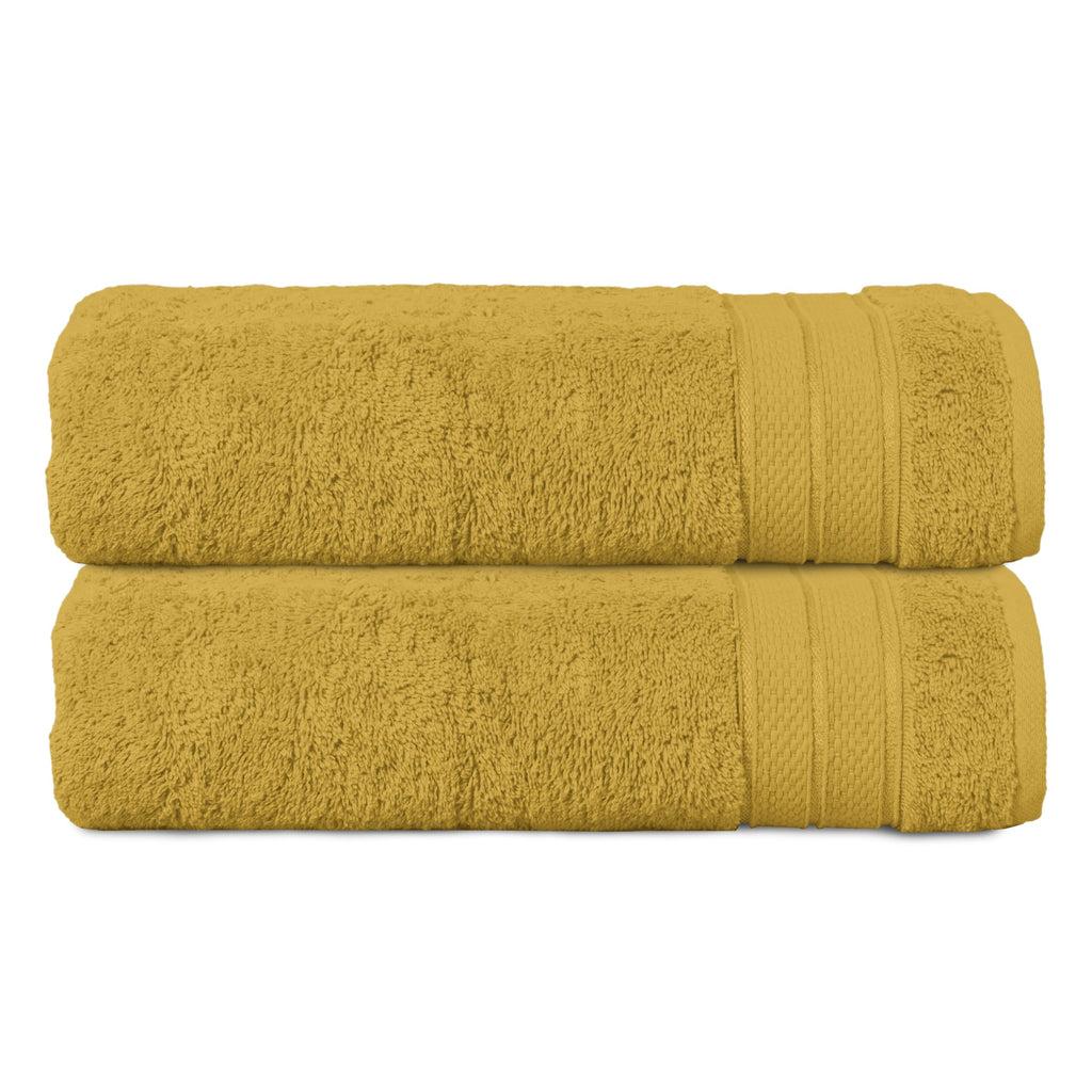 Elegant Comfort Luxury 6-Piece Towel Set, Premium Soft 100% Turkish Cotton, Three Line Popcorn Design 2 Bath Towels, 2 Hand Towels and 2 Washcloths Towel Set-Quick-Drying and Absorbent, Vibrant Orange