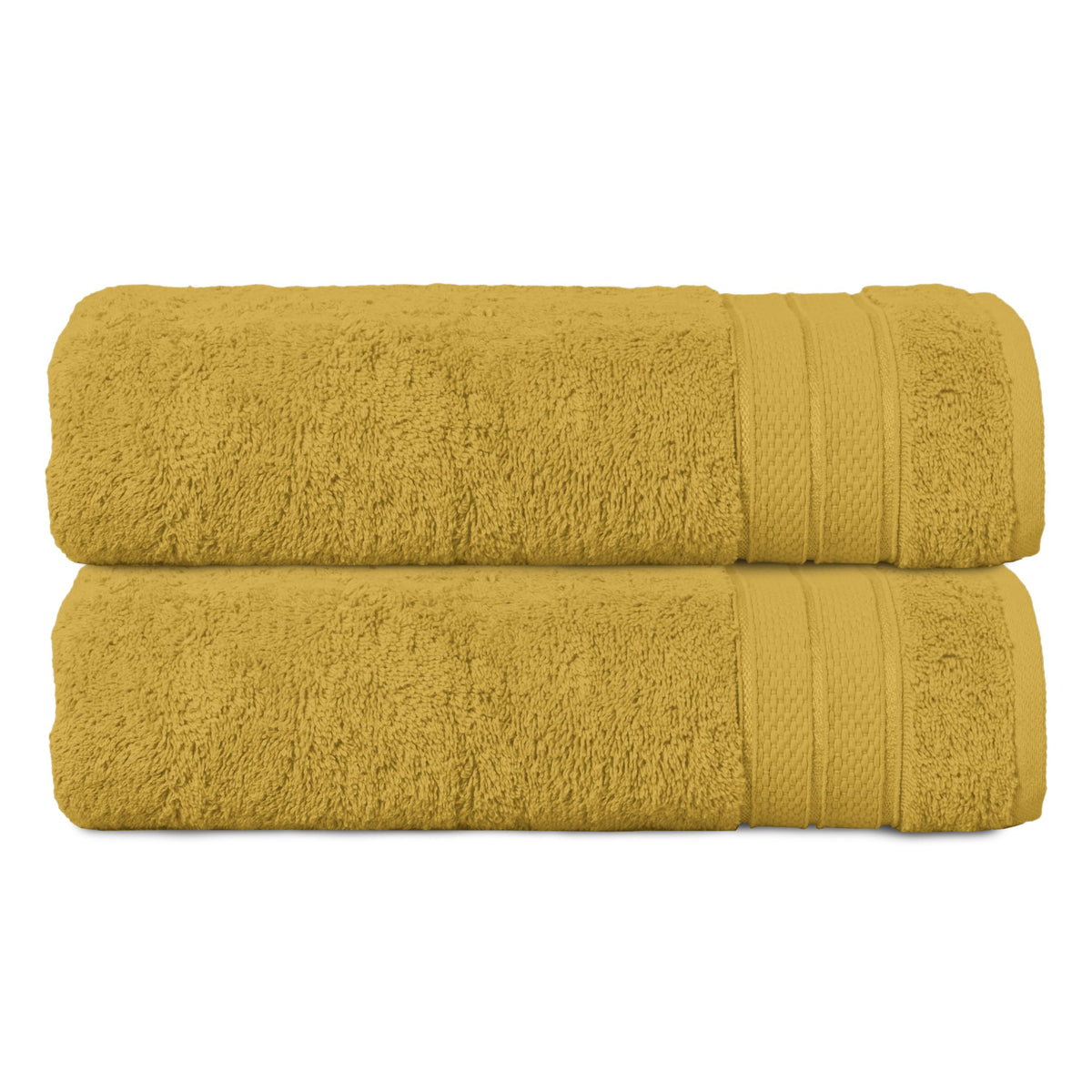 Elegant Comfort Luxury 6-Piece Towel Set, Premium Soft 100% Turkish Cotton, Three Line Popcorn Design 2 Bath Towels, 2 Hand Towels and 2 Washcloths Towel Set-Quick-Drying and Absorbent, Vibrant Orange
