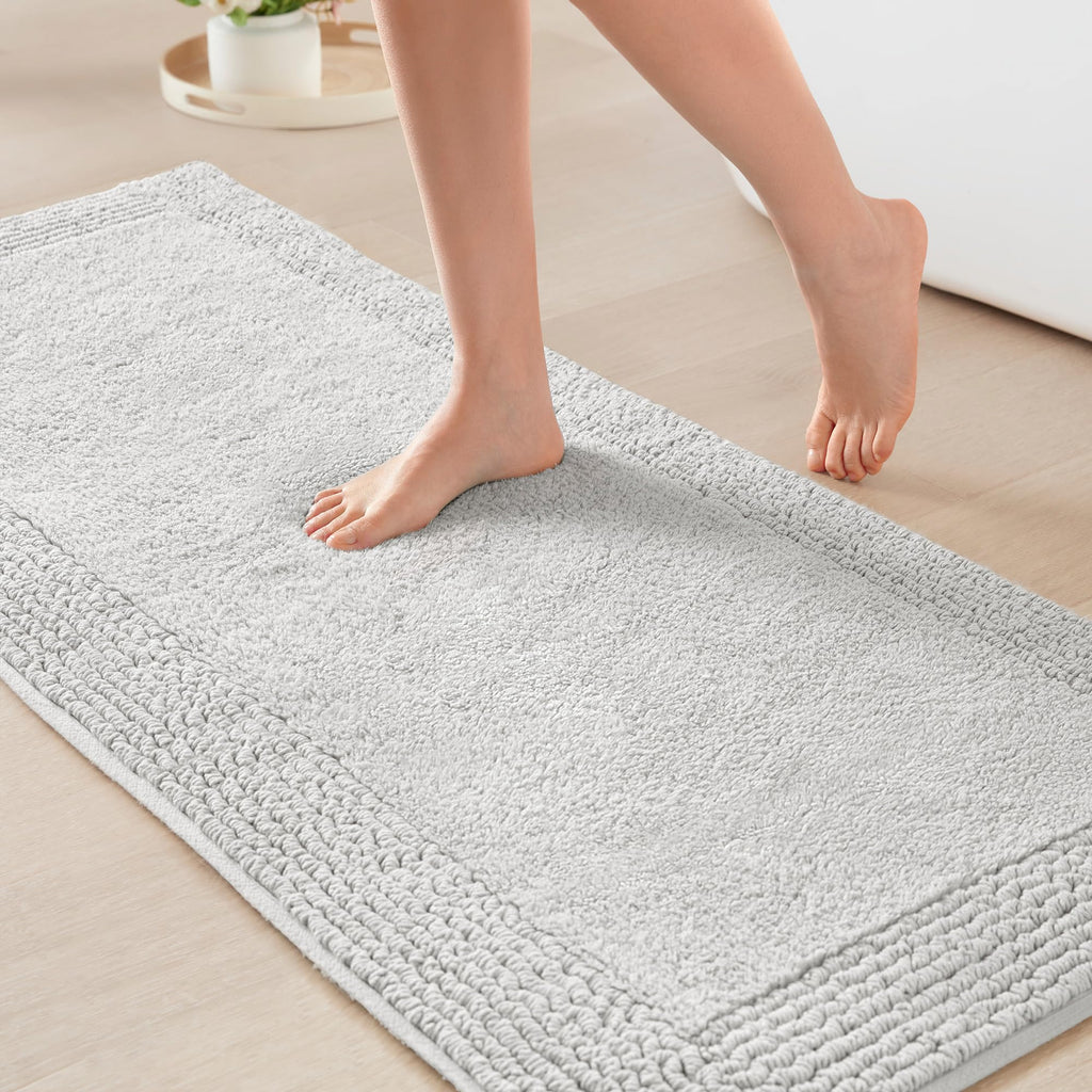 Madison Park Splendor Reversible 100% Cotton Bath Rug, 24 x 36, White