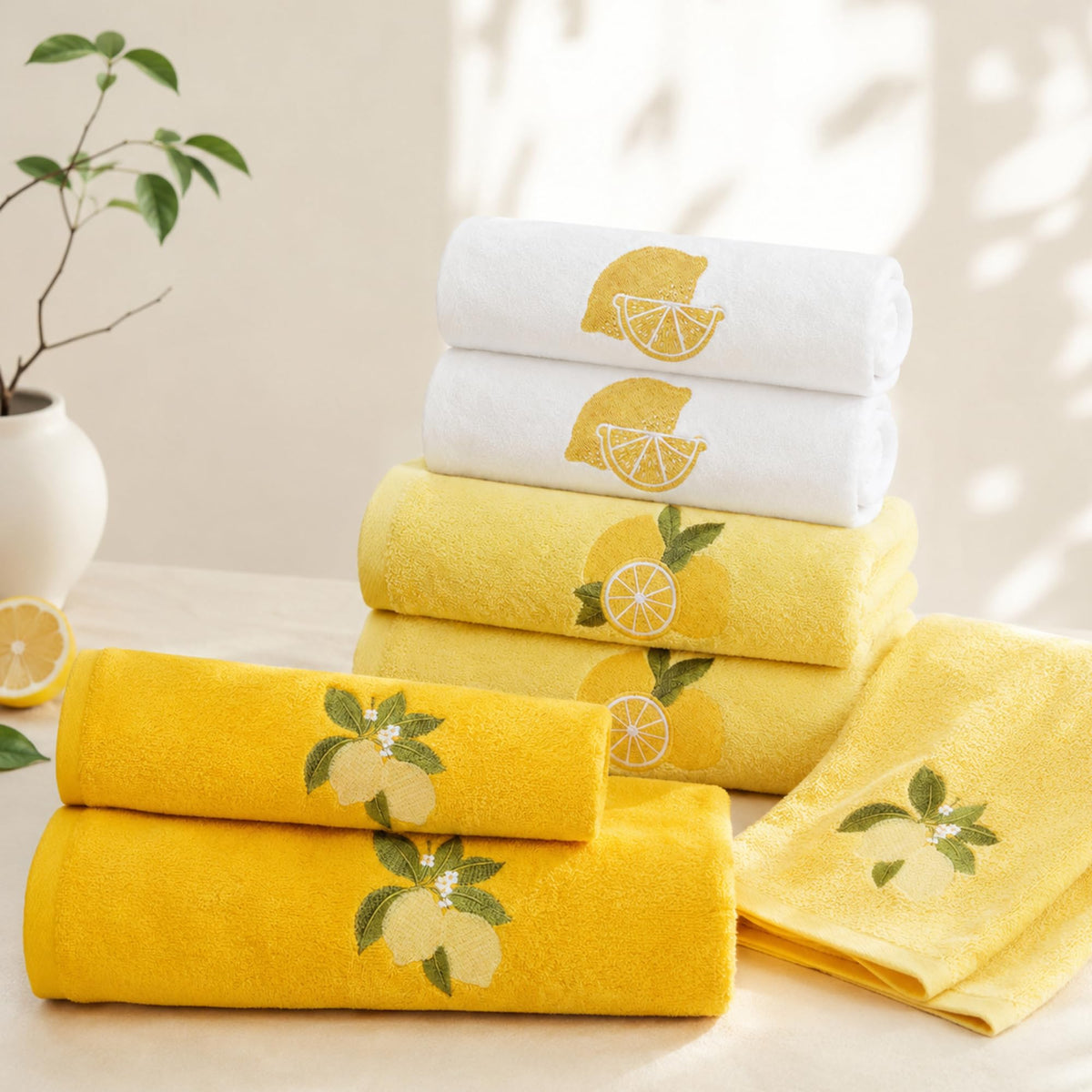 Peryiter 6 Pack Bath Towels Set, Coffee Color, Leopard