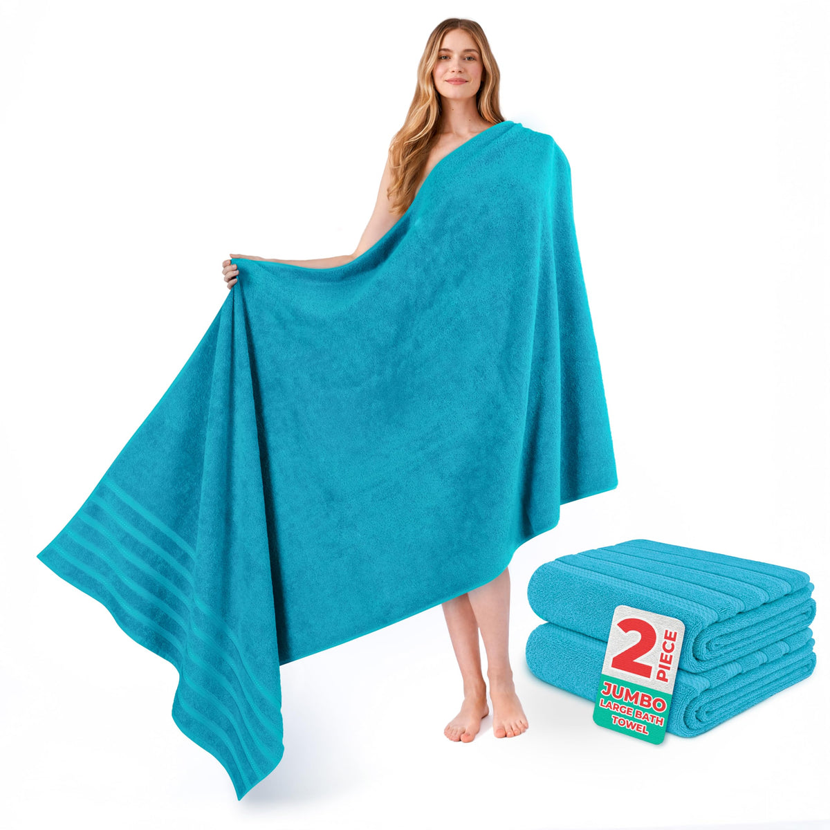American Soft Linen 100% Cotton Luxury Turkish Towels, 4 PC Bath Towel Set