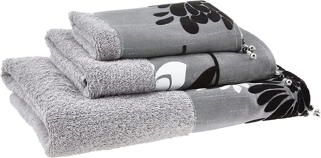 Zahari Home Spindle Modern Bathroom Towel Set - 3 Piece Bath, Hand, and Wash Towels - Classic Luxury Contemporary Decor - Beautiful Gold Unique Design Bath Ensemble