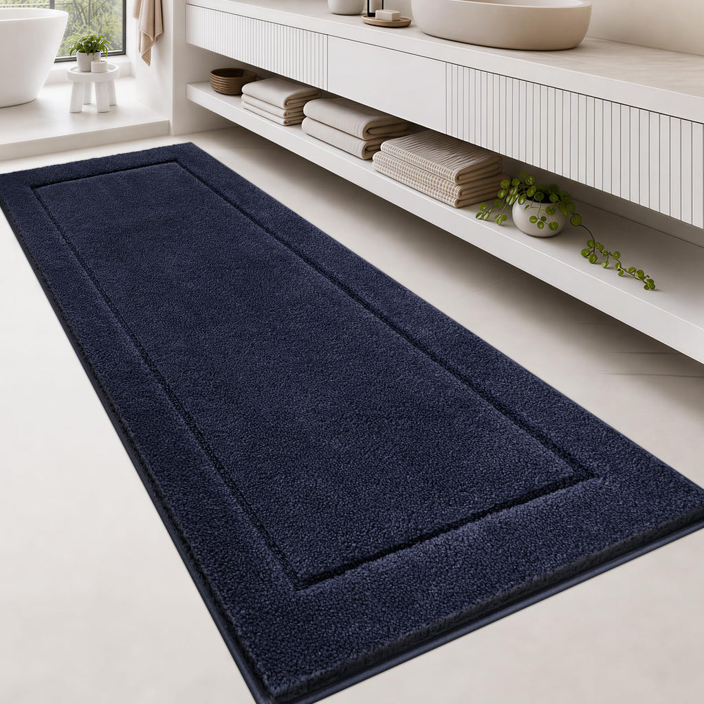 anllugs Bathroom Rugs, Non-Slip Bath Runner Rugs, 30" x 84", Beige