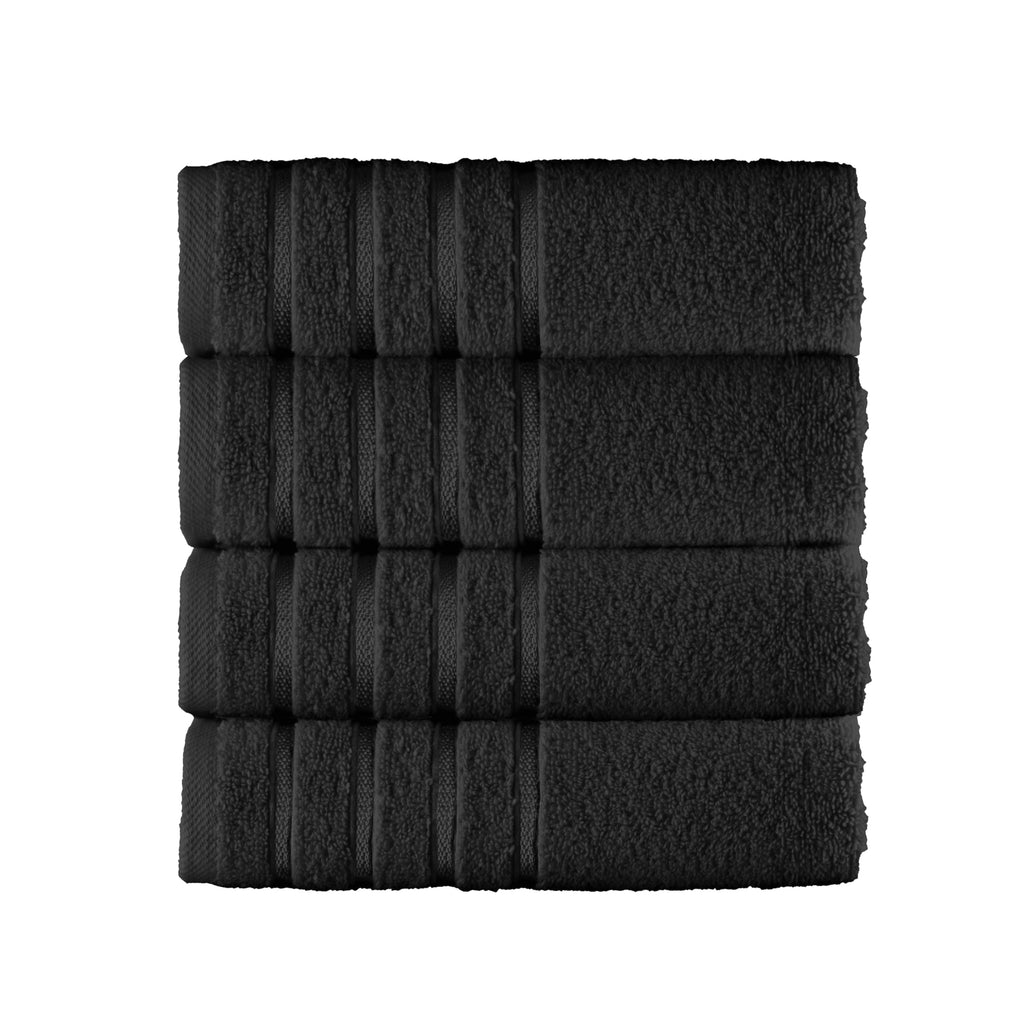 Elegant Comfort 4 Lines Viscose Stripe 6-Piece Premium Towel Set - 100% Turkish Cotton High Absorbent Luxury Bathroom Towels – Includes 2 Washcloths, 2 Hand Towels and 2 Bath Towels Set, Gold