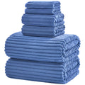 6 Piece Bath Towel Set, 30"x60" Microfiber Towels,Brown