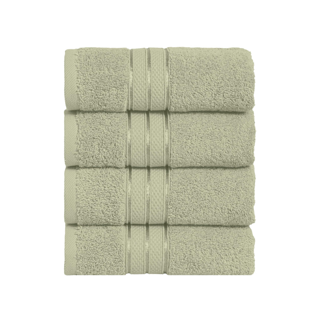 Elegant Comfort Luxury 6-Piece Towel Set, Premium Soft 100% Turkish Cotton, Three Line Popcorn Design 2 Bath Towels, 2 Hand Towels and 2 Washcloths Towel Set-Quick-Drying and Absorbent, Vibrant Orange
