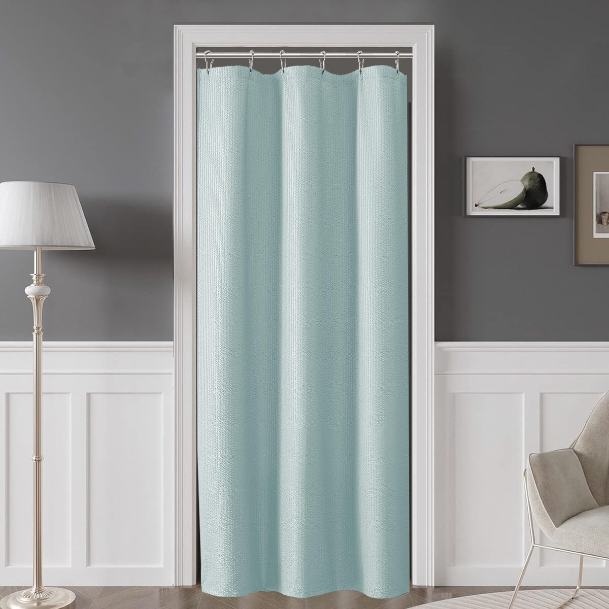 OVZME Berry Cute Shower Curtain, Embossed Textured Fabric Shower Curtain for Bathroom - Soft Cloth & Hotel Spa Luxury, Water Repellent, Machine Washable Shower Curtain, 72X72, Lemon Yellow