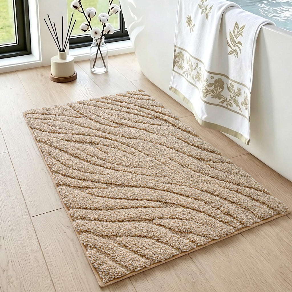 DEXI Bathroom Rugs Non Slip Washable, 36x24 Quick Dry Bath Mat, White