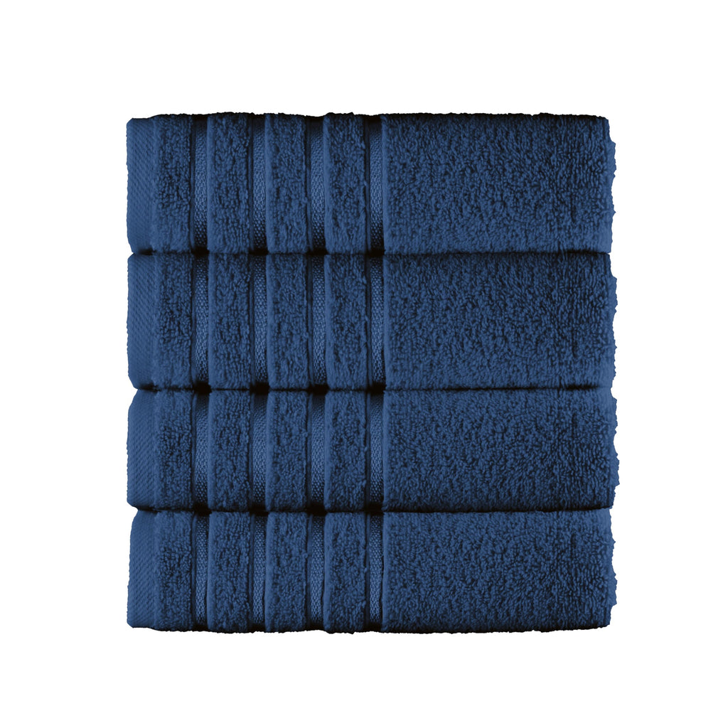 Elegant Comfort 4 Lines Viscose Stripe 6-Piece Premium Towel Set - 100% Turkish Cotton High Absorbent Luxury Bathroom Towels – Includes 2 Washcloths, 2 Hand Towels and 2 Bath Towels Set, Gold