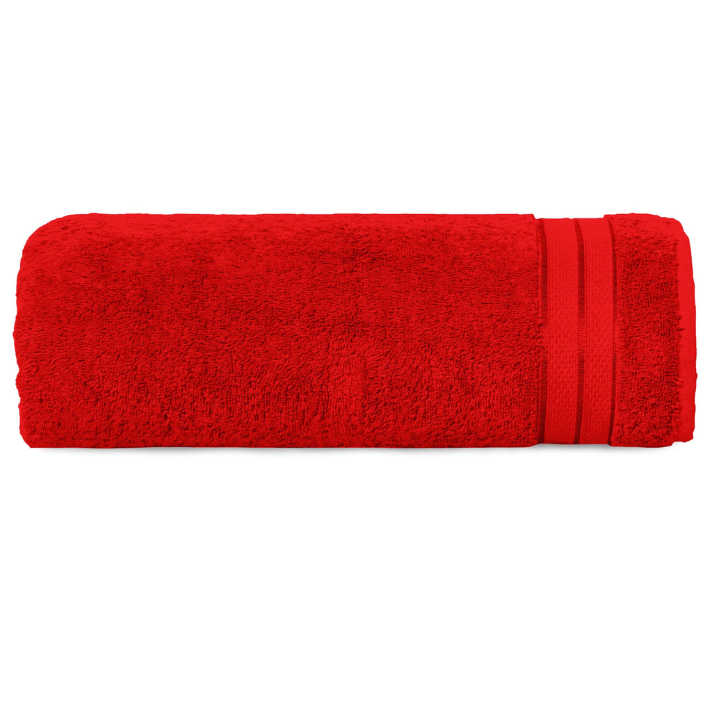 Elegant Comfort Luxury 6-Piece Towel Set, Premium Soft 100% Turkish Cotton, Three Line Popcorn Design 2 Bath Towels, 2 Hand Towels and 2 Washcloths Towel Set-Quick-Drying and Absorbent, Vibrant Orange