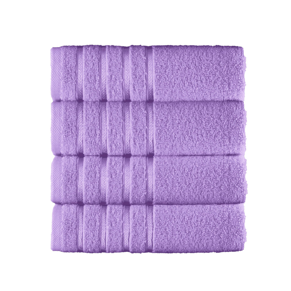 Elegant Comfort 4 Lines Viscose Stripe 6-Piece Premium Towel Set - 100% Turkish Cotton High Absorbent Luxury Bathroom Towels – Includes 2 Washcloths, 2 Hand Towels and 2 Bath Towels Set, Gold
