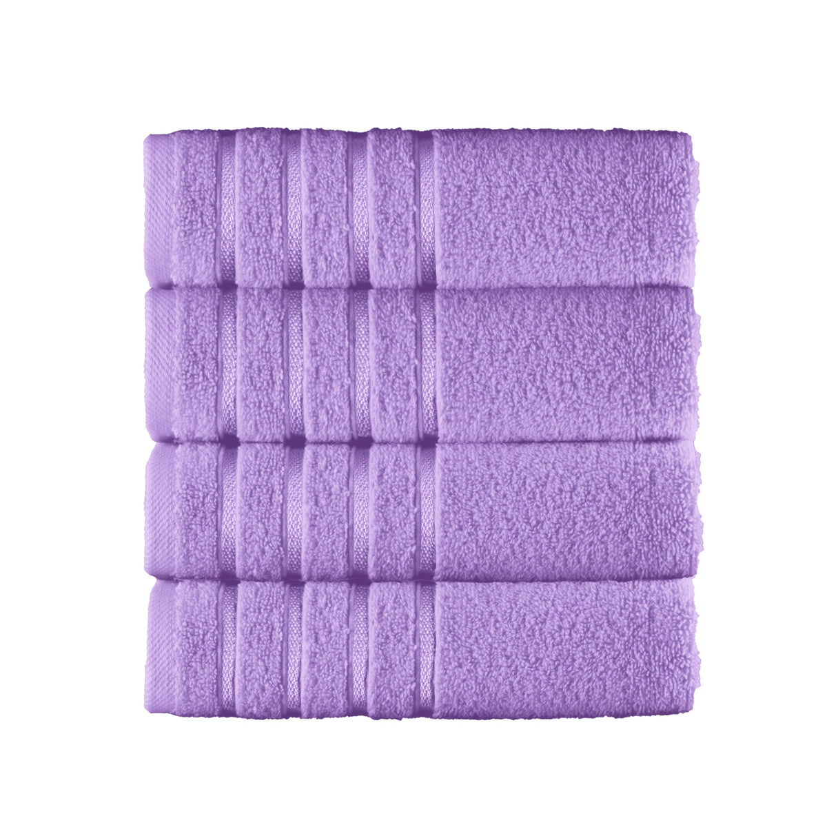 Elegant Comfort 4 Lines Viscose Stripe 6-Piece Premium Towel Set - 100% Turkish Cotton High Absorbent Luxury Bathroom Towels – Includes 2 Washcloths, 2 Hand Towels and 2 Bath Towels Set, Gold