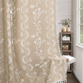Boho Terracotta Vintage Shower Curtain with Tassels 72 x 72 Inch