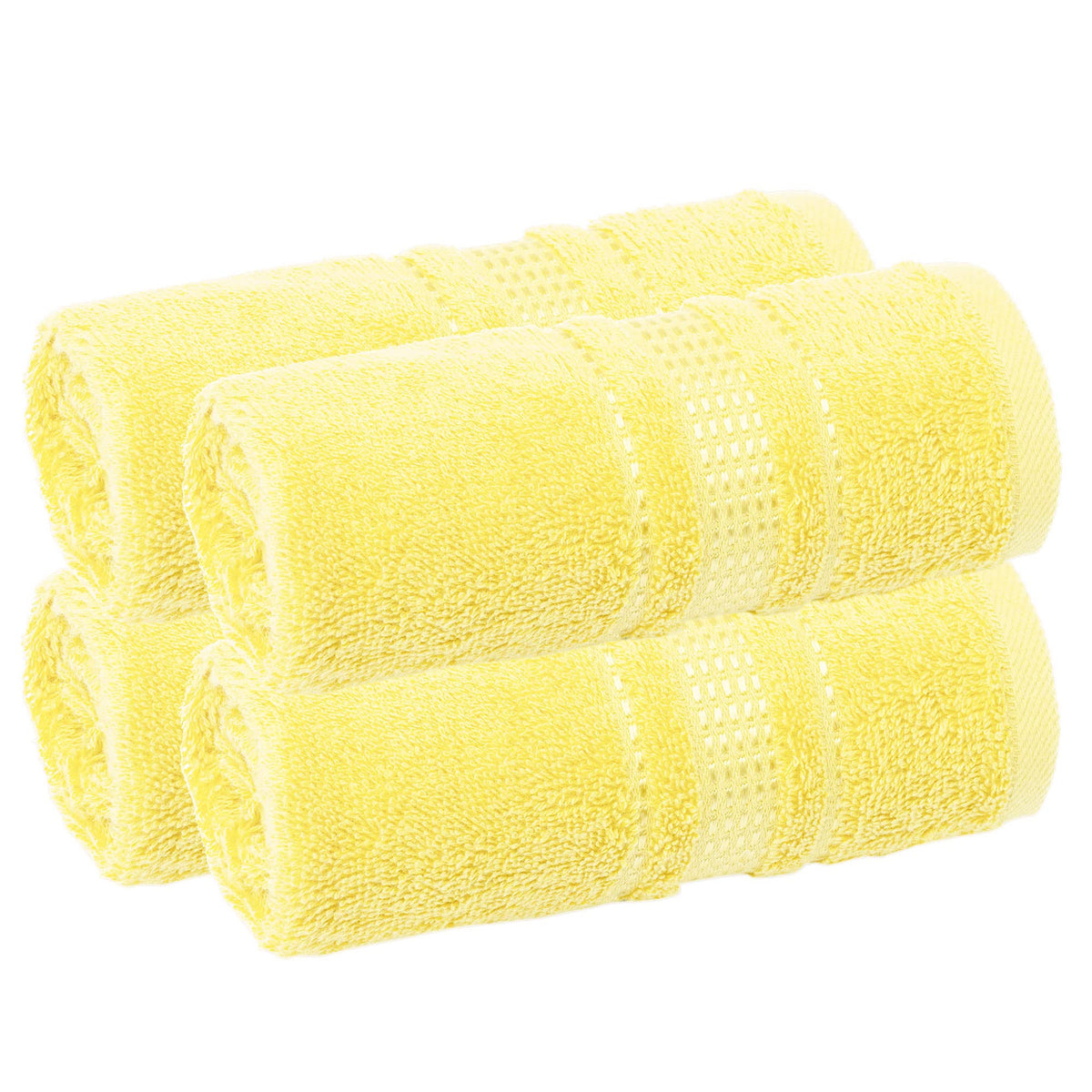 Melissa Linen Fingertip Towels 4 Pack, Aqua Green (Light Teal/Seafoam), 100% Turkish Cotton, Small Hand Towels for Face and Guest Bathroom, 12 x 18 in, Soft, Absorbent, Quick Dry, 550 GSM
