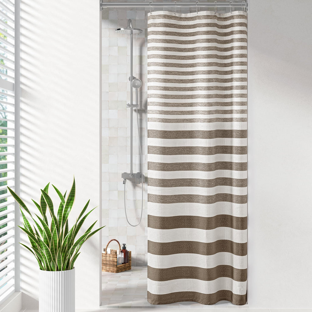 Madison Park Spa Waffle Shower Curtain for Bathroom, 72 x 72, Sage Green