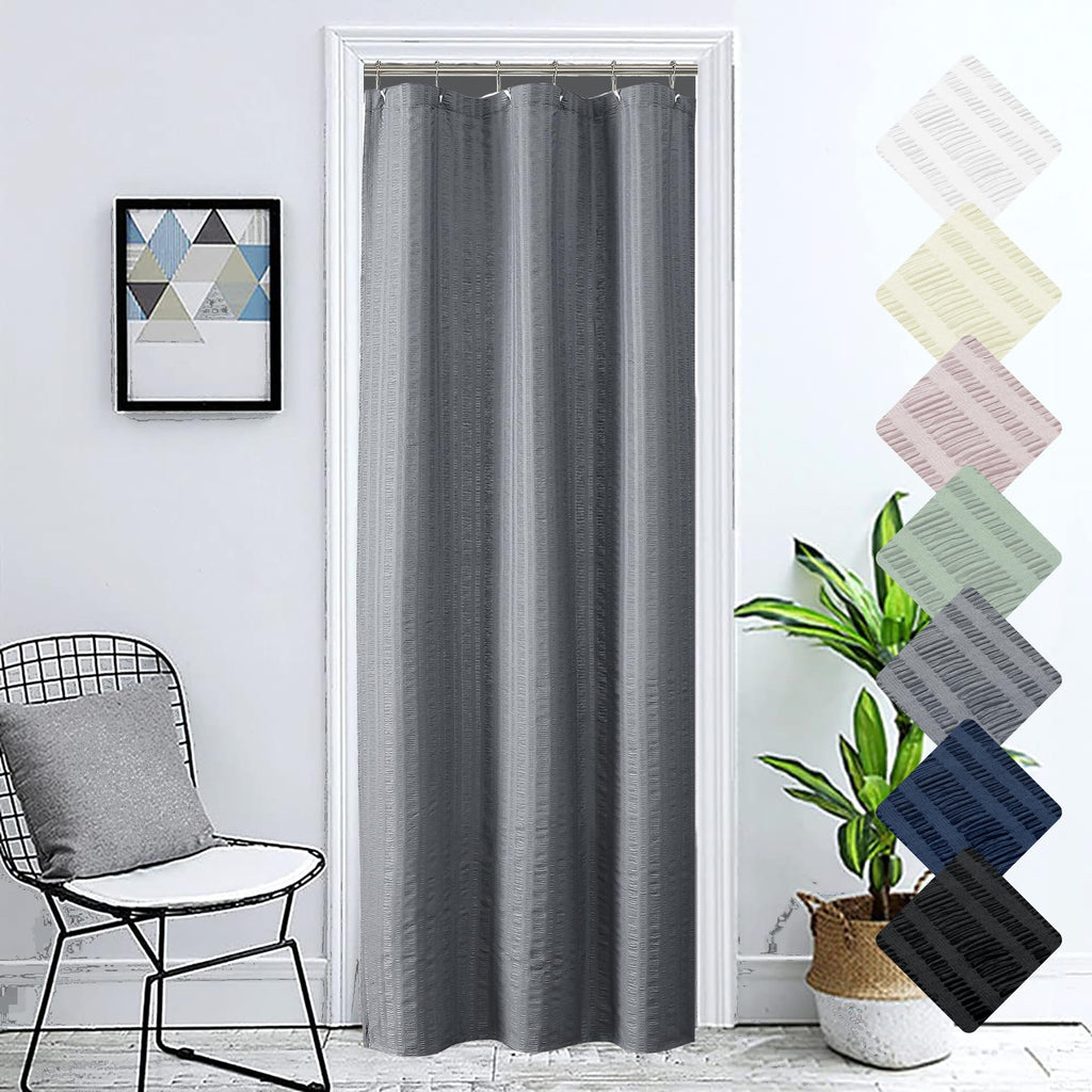 Aiyufeng Moga Navy Blue Fabric Shower Curtains for Bathroom - Blue Hotel Spa Polyester Cloth Bath Curtain with 12 Holes, 72x72, Machine Washable, Navy Blue