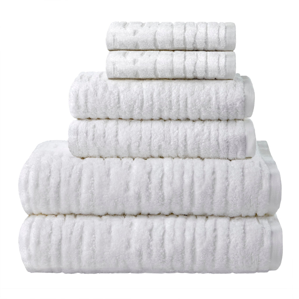 SKL Home CloudSoft Bath Towel Set, 6-Piece, 100% Cotton Luxury, Oatmeal