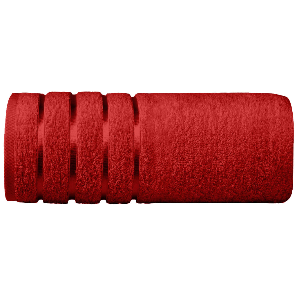 Elegant Comfort 4 Lines Viscose Stripe 6-Piece Premium Towel Set - 100% Turkish Cotton High Absorbent Luxury Bathroom Towels – Includes 2 Washcloths, 2 Hand Towels and 2 Bath Towels Set, Gold