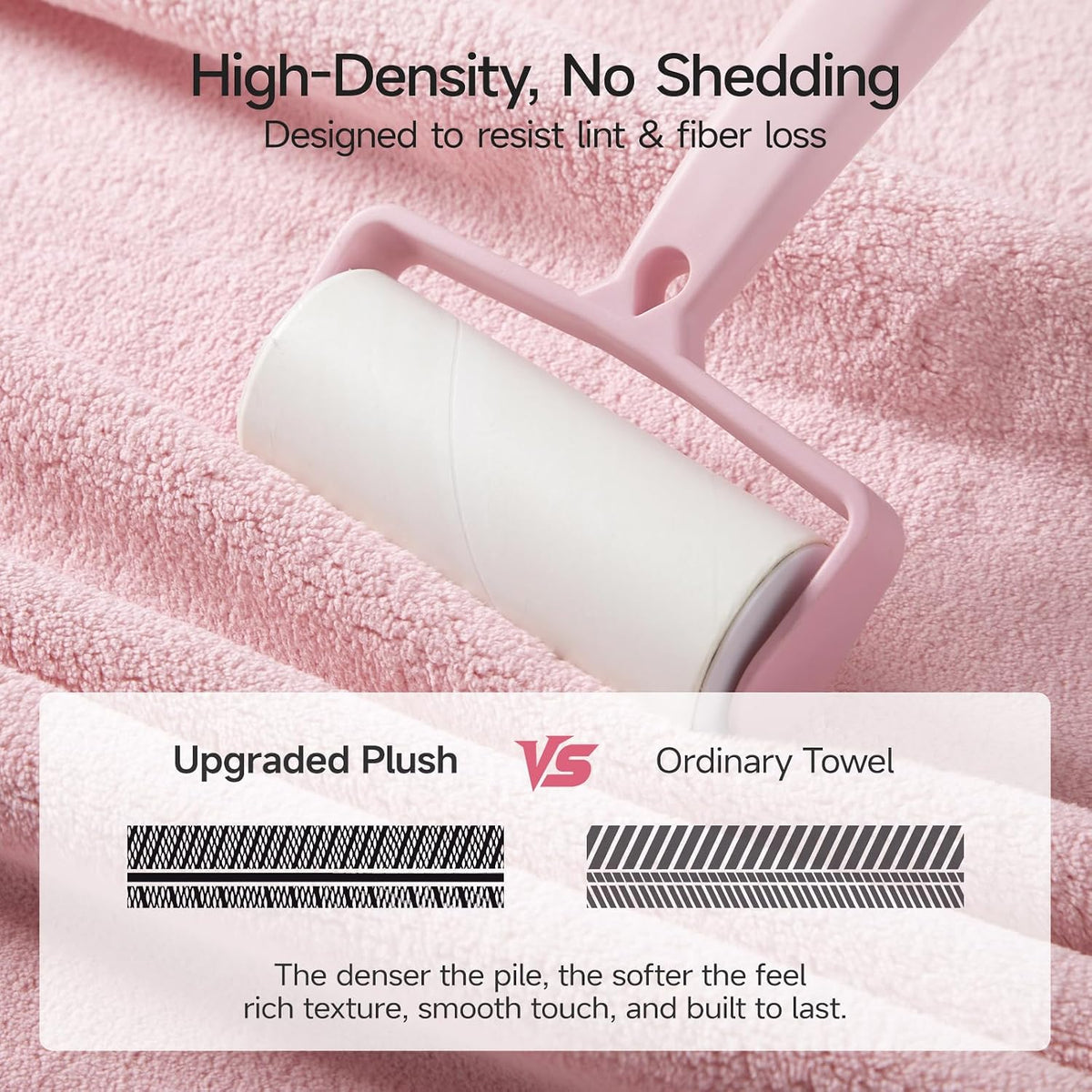 REDKISS Pack of 6 Pink Towel Set - 2 Extra Large Bath, 2 Hand, 2 Washcloths, Ultra Soft & Highly Absorbent, Quicker to Dry, Towels for Bathroom, Spa, Hotel, Gym