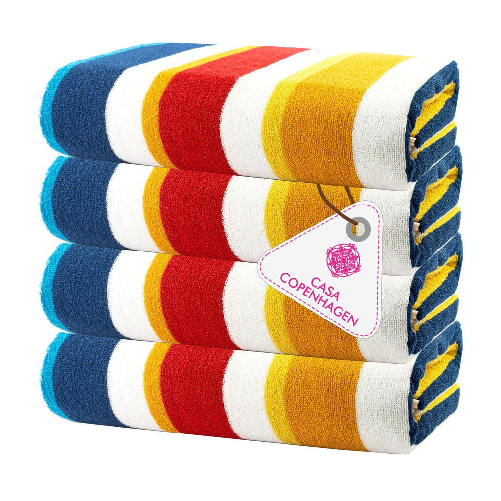CASA COPENHAGEN 6pcs Bathroom Towel Gift Set, 600GSM, Dark Black