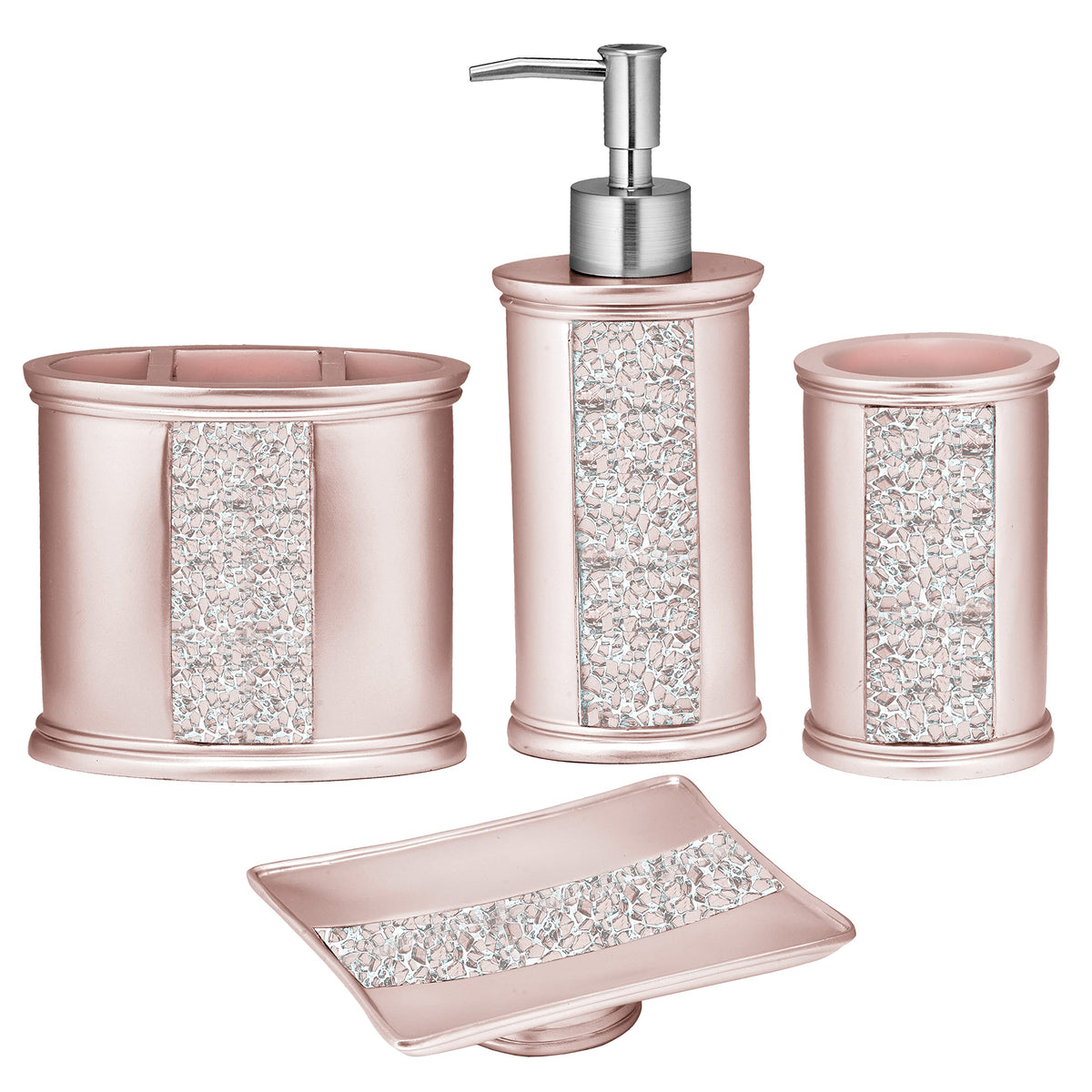 Zahari Home Spindle Modern Bathroom Towel Set - 3 Piece Bath, Hand, and Wash Towels - Classic Luxury Contemporary Decor - Beautiful Gold Unique Design Bath Ensemble