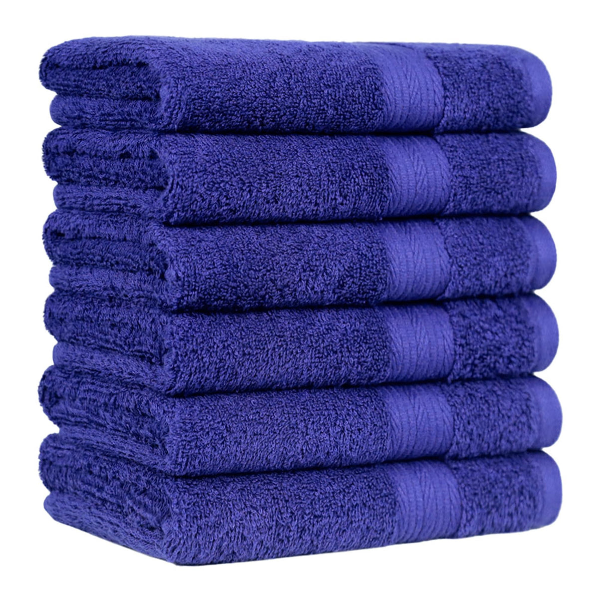 Amazon Basics 6-Piece Fade-Resistant 100% Cotton Towel Set for Bathroom, Soft and Absorbent, 2 Bath Towels, 2 Hand Towels, 2 Washcloths, Gray