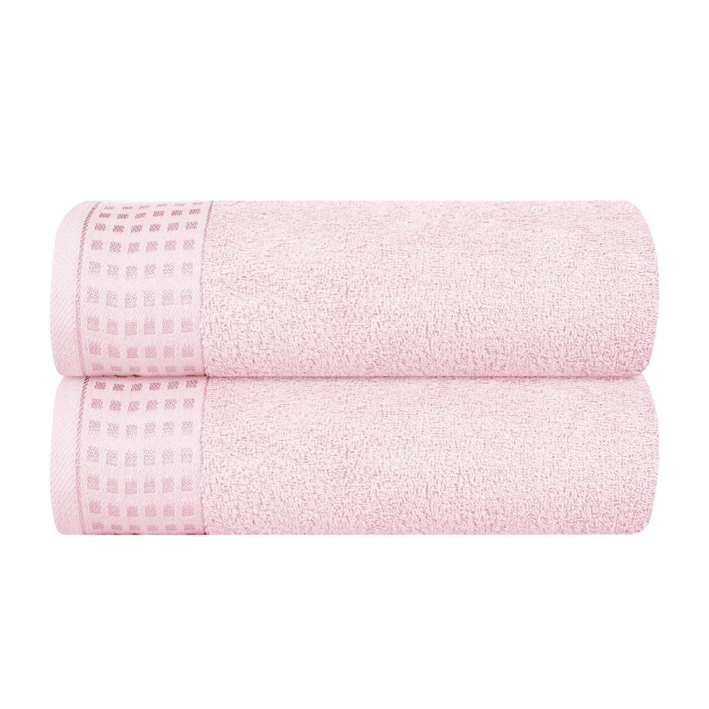 GLAMBURG 100% Cotton 2 Pack Oversized Bath Towel Set 28x55 Inches, Ultra Soft Highly Absorbant Compact Quickdry & Lightweight Large Bath Towels, Ideal for Gym Travel Camp Pool - Black
