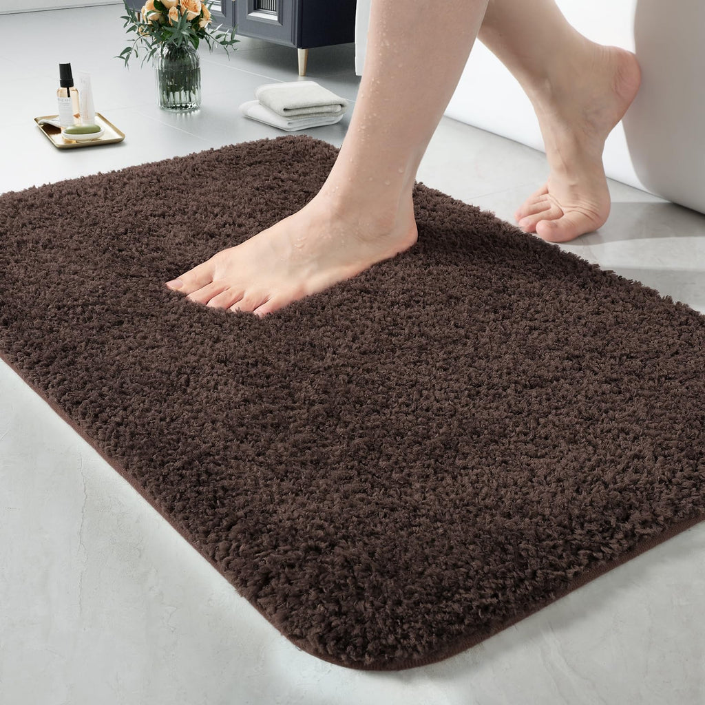 LOCHAS Bathroom Rug Runner 24x60 Inch, Bath Rugs Non Slip, Grey