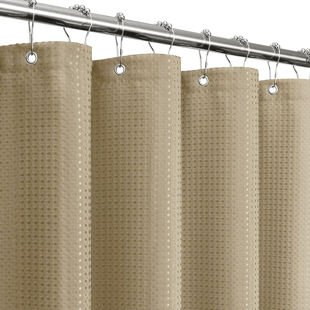 Gibelle Black Cloth-Textured Shower Curtain, Hotel Style, 72x72