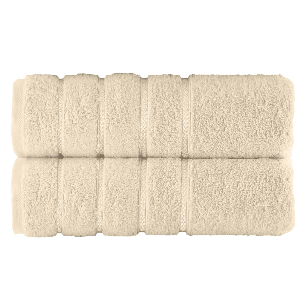 Elegant Comfort 4 Lines Viscose Stripe 6-Piece Premium Towel Set - 100% Turkish Cotton High Absorbent Luxury Bathroom Towels – Includes 2 Washcloths, 2 Hand Towels and 2 Bath Towels Set, Gold