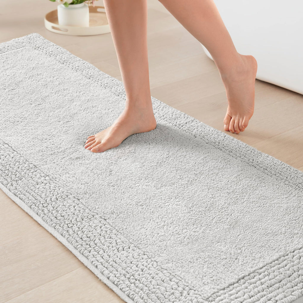 Madison Park Splendor Reversible 100% Cotton Bath Rug, 24 x 36, White