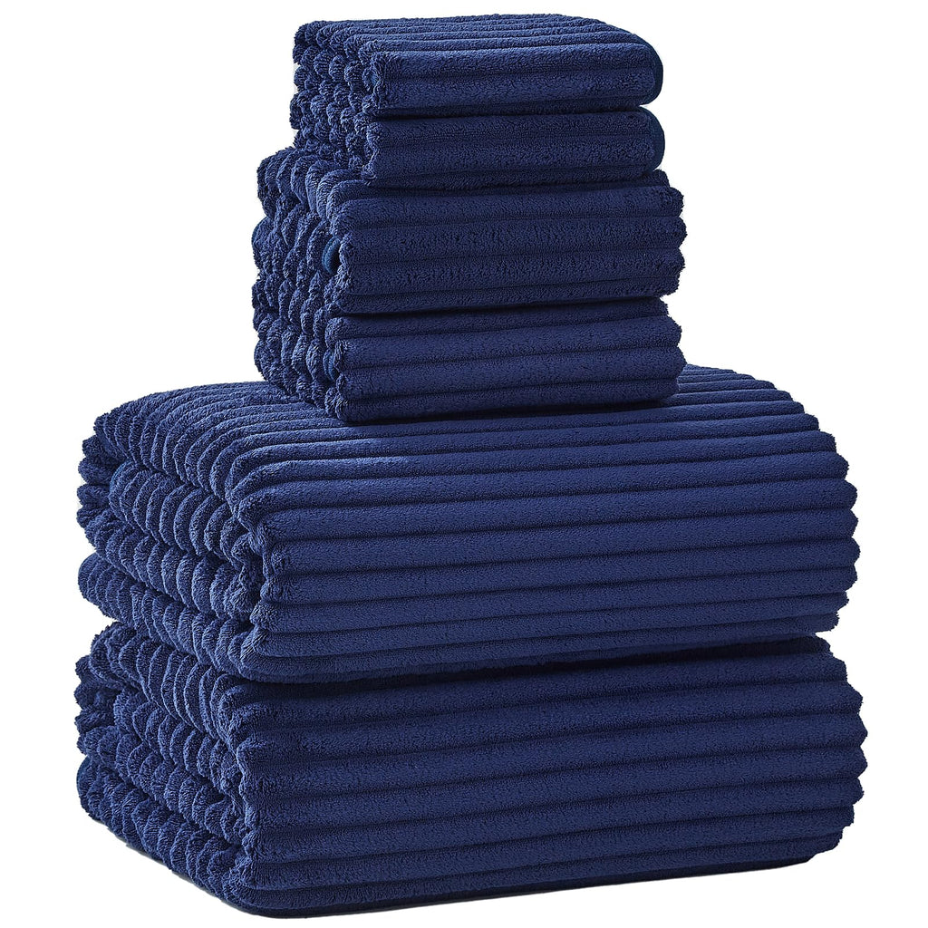 6 PC Bath Towel Set, 40"x80" Oversized Bath Sheets, Olive Green