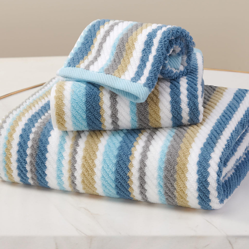 VOOVA & MOVAS Hand Towels, Cotton, Soft, Thick, 16x27 in, Tan Gray Beige