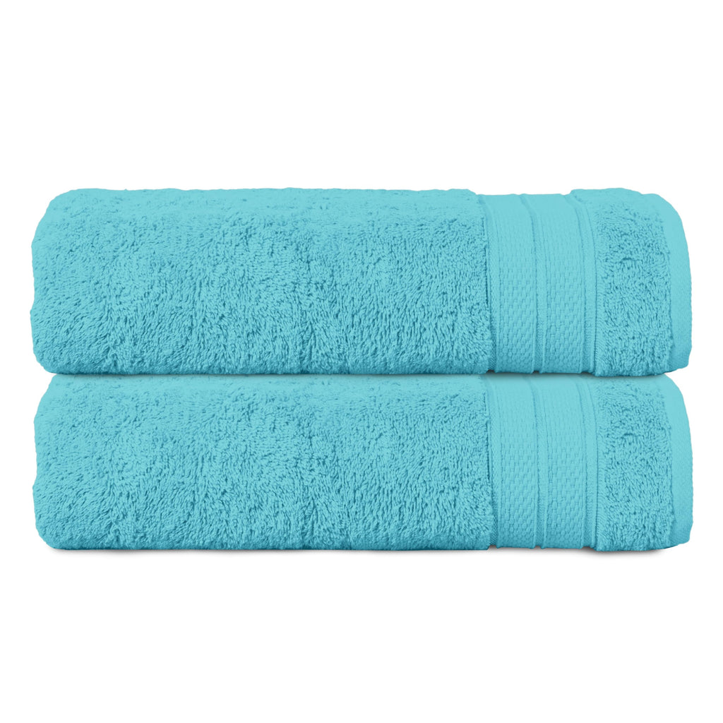 Elegant Comfort Luxury 6-Piece Towel Set, Premium Soft 100% Turkish Cotton, Three Line Popcorn Design 2 Bath Towels, 2 Hand Towels and 2 Washcloths Towel Set-Quick-Drying and Absorbent, Vibrant Orange
