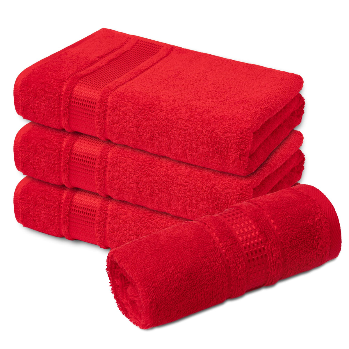 Melissa Linen Fingertip Towels 4 Pack, Aqua Green (Light Teal/Seafoam), 100% Turkish Cotton, Small Hand Towels for Face and Guest Bathroom, 12 x 18 in, Soft, Absorbent, Quick Dry, 550 GSM