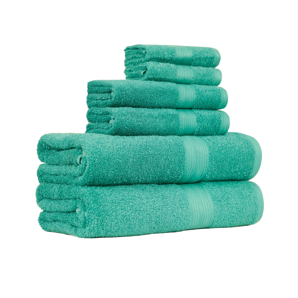 Amazon Basics 6-Piece Fade-Resistant 100% Cotton Towel Set for Bathroom, Soft and Absorbent, 2 Bath Towels, 2 Hand Towels, 2 Washcloths, Gray
