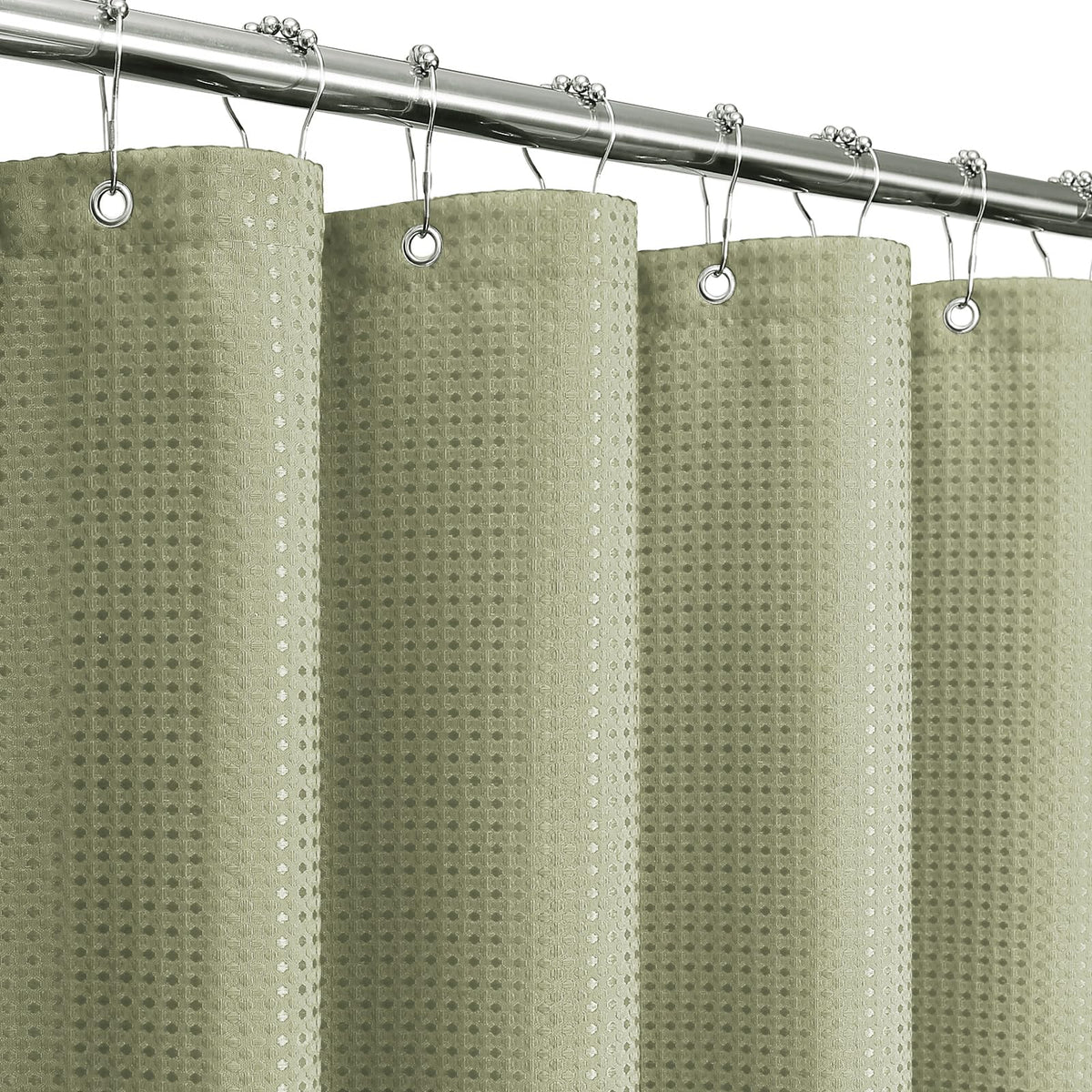Gibelle Black Cloth-Textured Shower Curtain, Hotel Style, 72x72