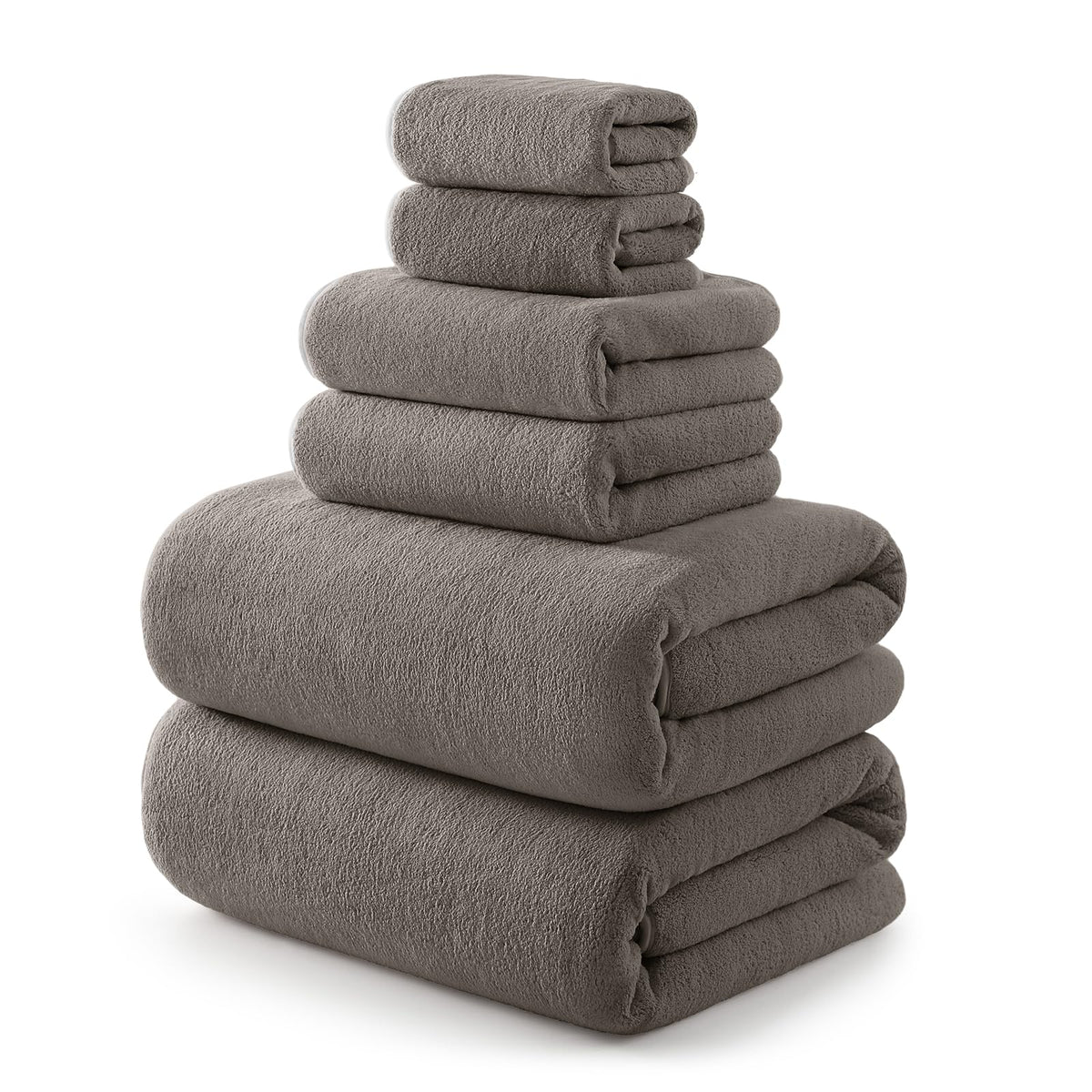 REDKISS Pack of 6 Pink Towel Set - 2 Extra Large Bath, 2 Hand, 2 Washcloths, Ultra Soft & Highly Absorbent, Quicker to Dry, Towels for Bathroom, Spa, Hotel, Gym