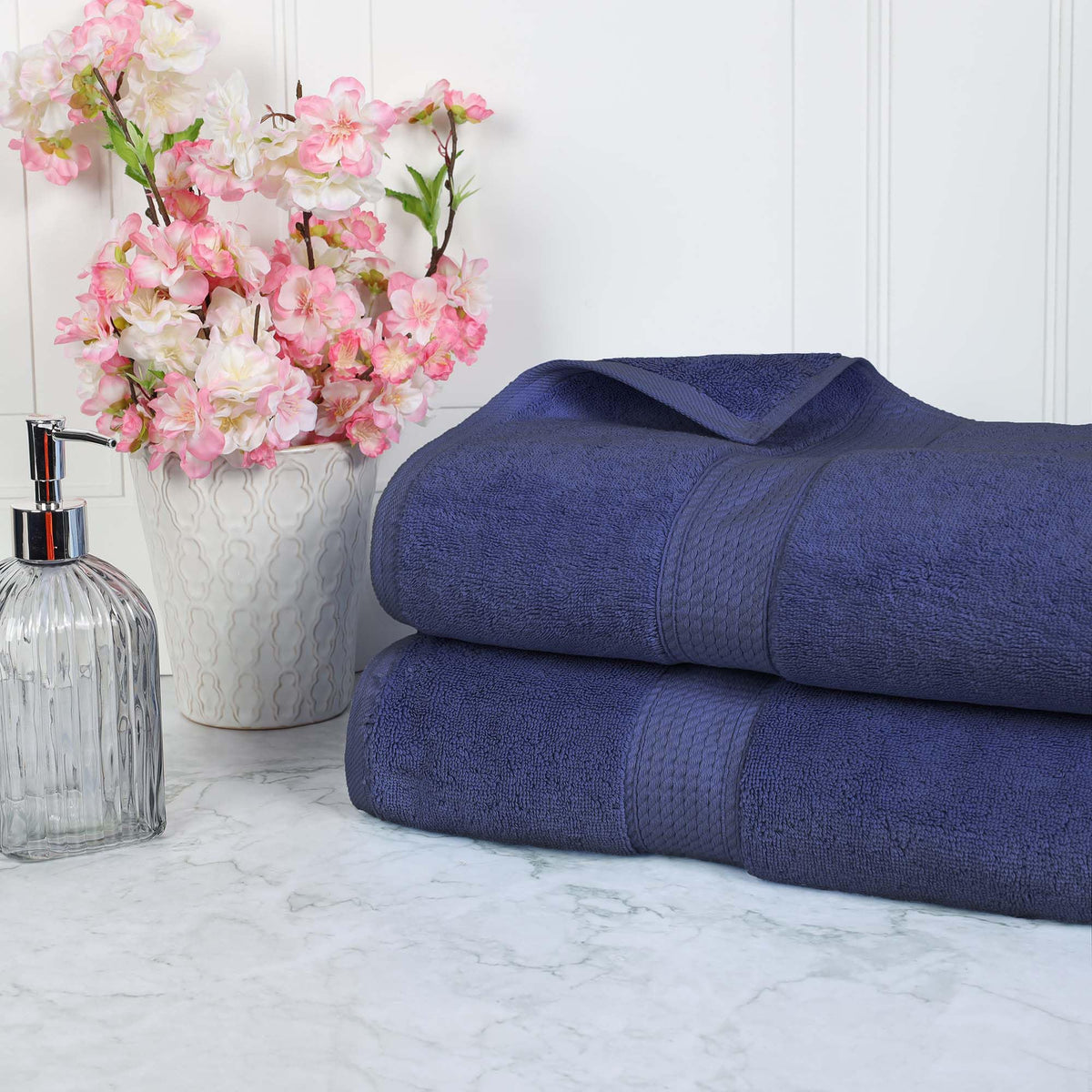 SUPERIOR Egyptian Cotton Plush & Absorbent, Hand Towel Set of 4, Cream