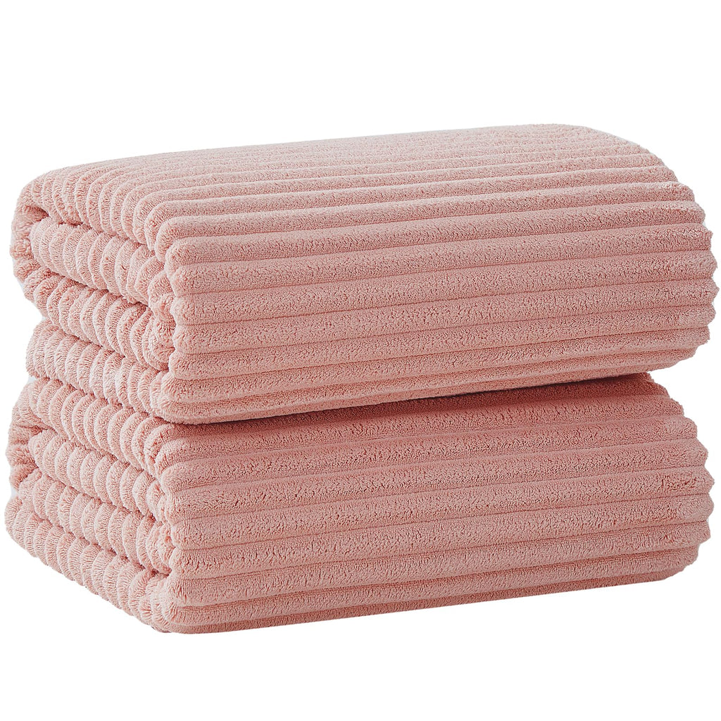 6 PC Bath Towel Set, 40"x80" Oversized Bath Sheets, Olive Green