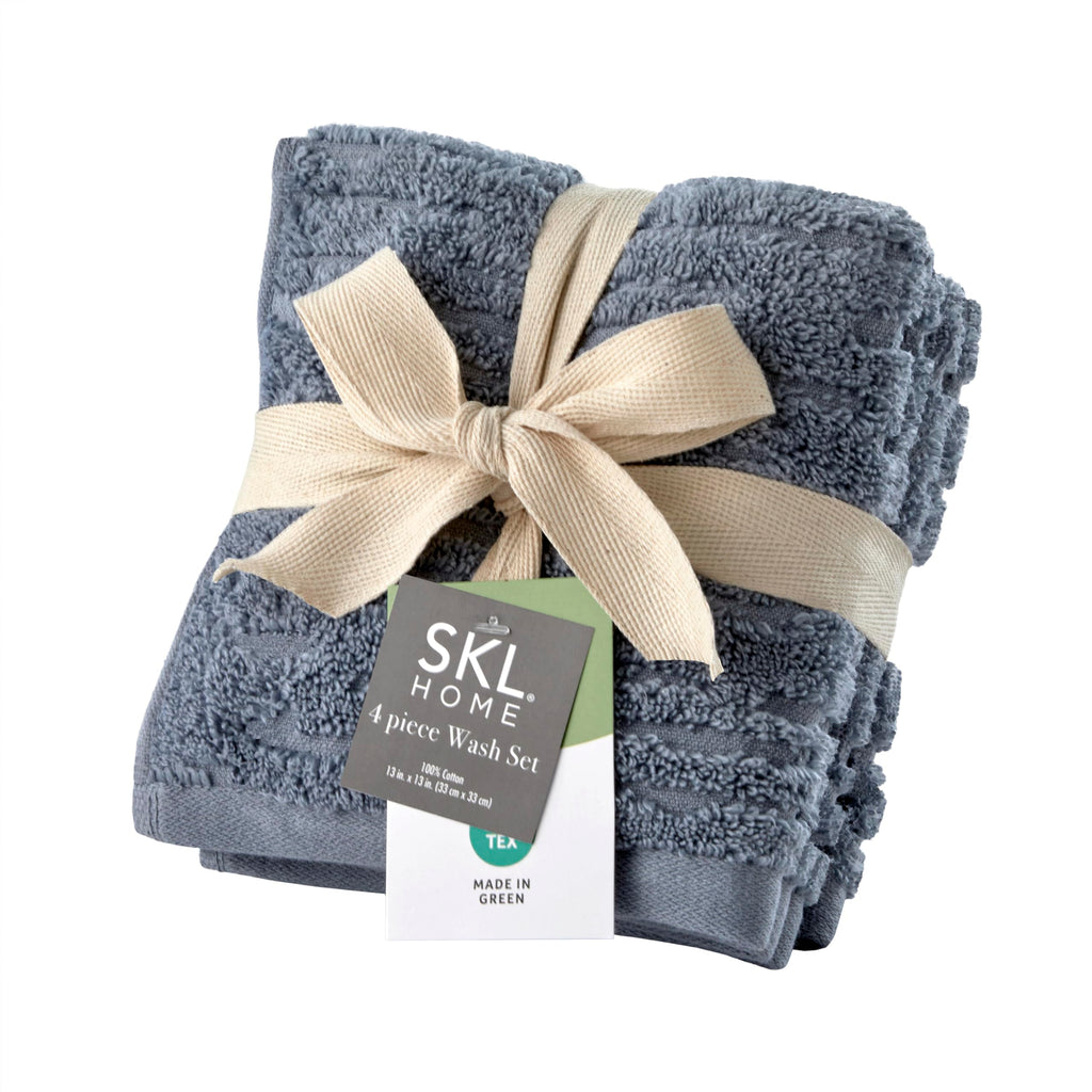 SKL Home CloudSoft Bath Towel Set, 6-Piece, 100% Cotton Luxury, Oatmeal