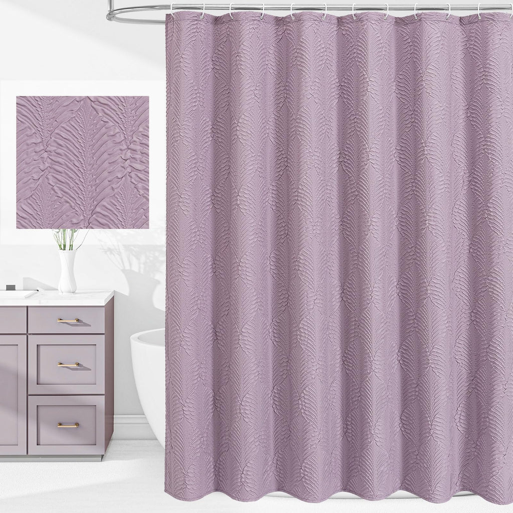 Gibelle Fog Blue Shower Curtain for Bathroom, Farmhouse Bath Curtain 72x72