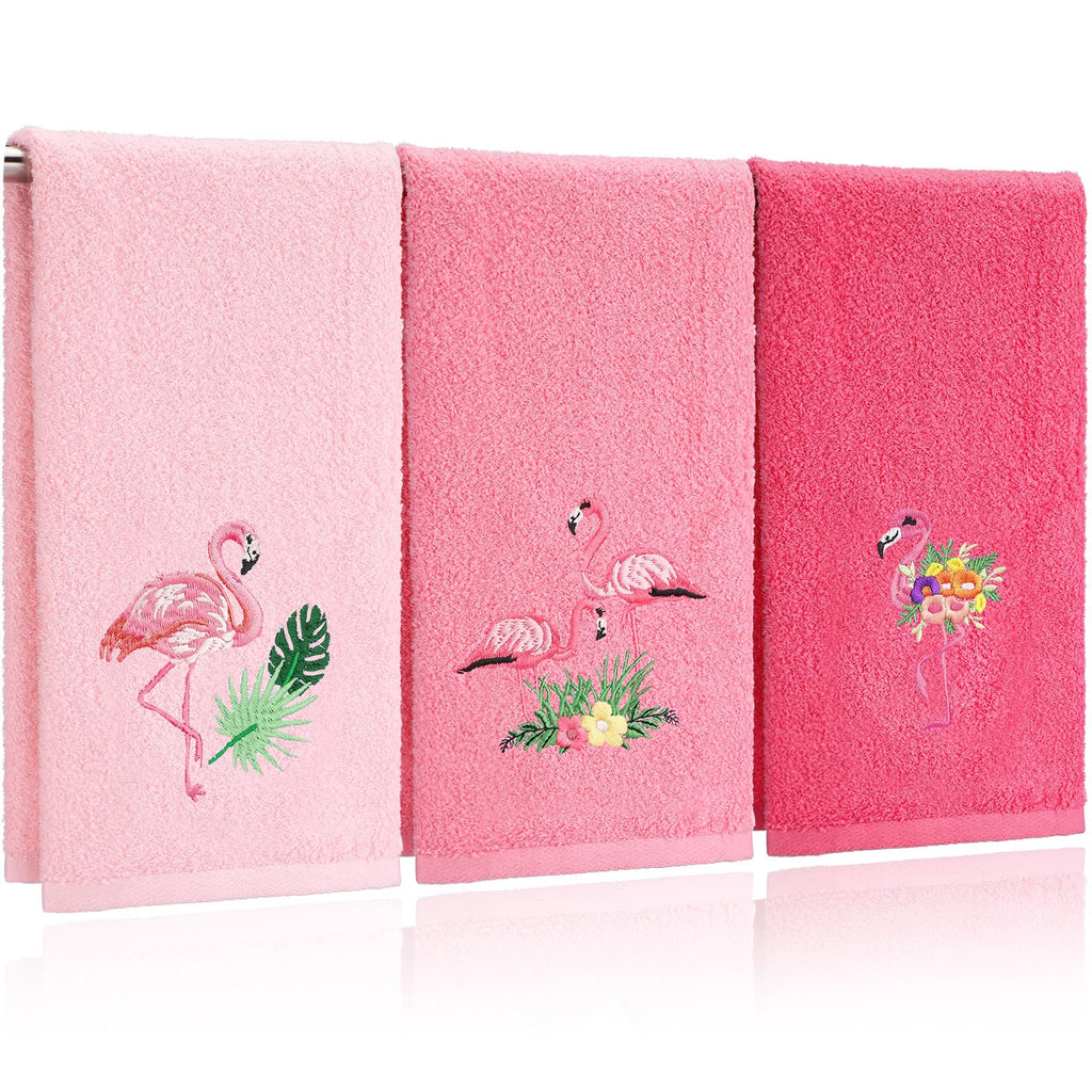 Tingjoo 3 Pcs Eucalyptus Leaves Hand Towels Farmhouse Fingertip Bath Towels