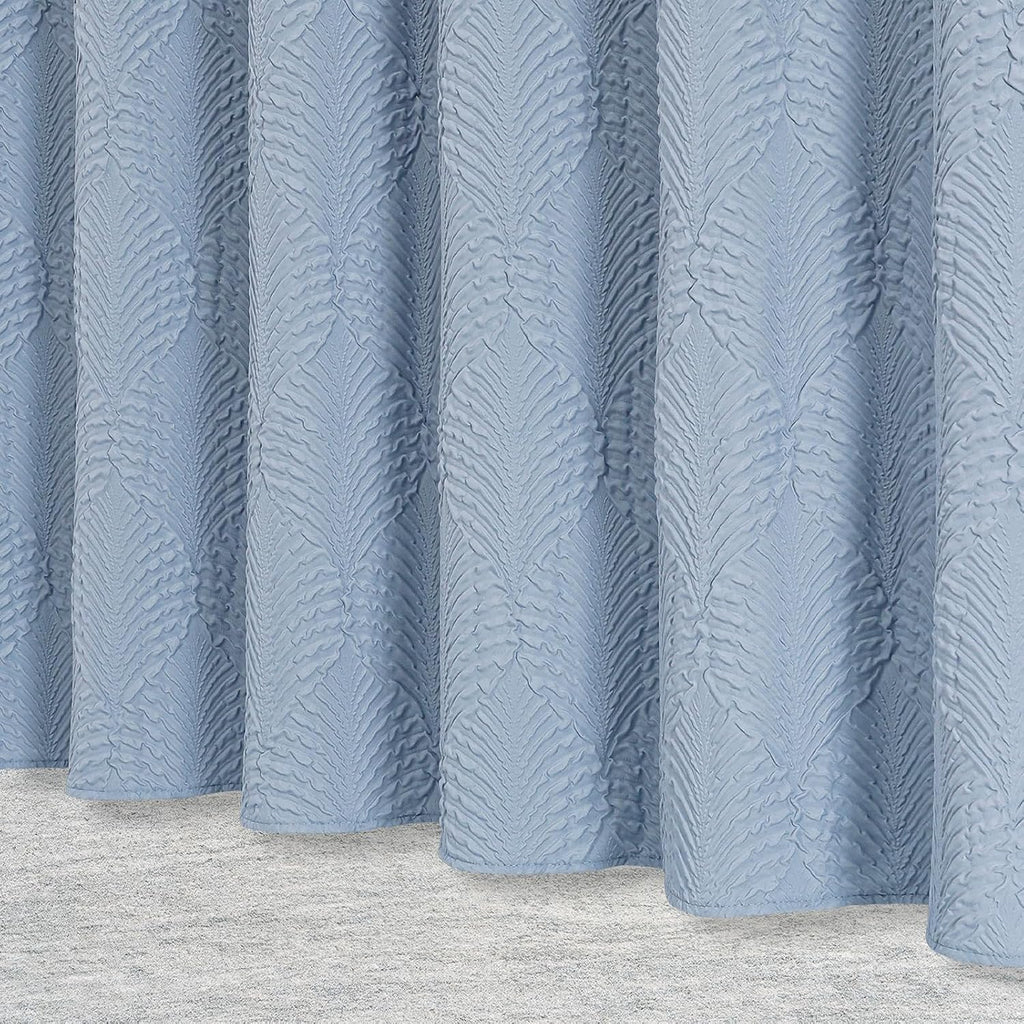 Gibelle Fog Blue Shower Curtain for Bathroom, Farmhouse Bath Curtain 72x72
