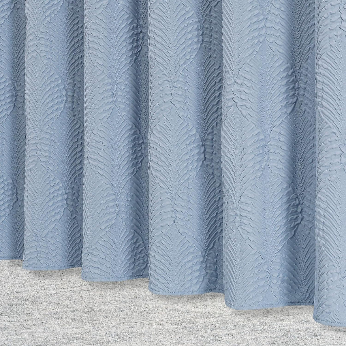 Gibelle Fog Blue Shower Curtain for Bathroom, Farmhouse Bath Curtain 72x72
